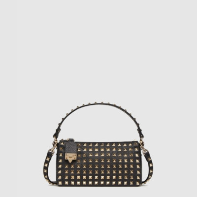Rockstud 스몰 스터드 그레인드 카프스킨 크로스백