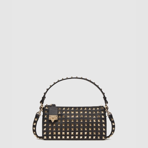 Rockstud 스몰 스터드 그레인드 카프스킨 크로스백